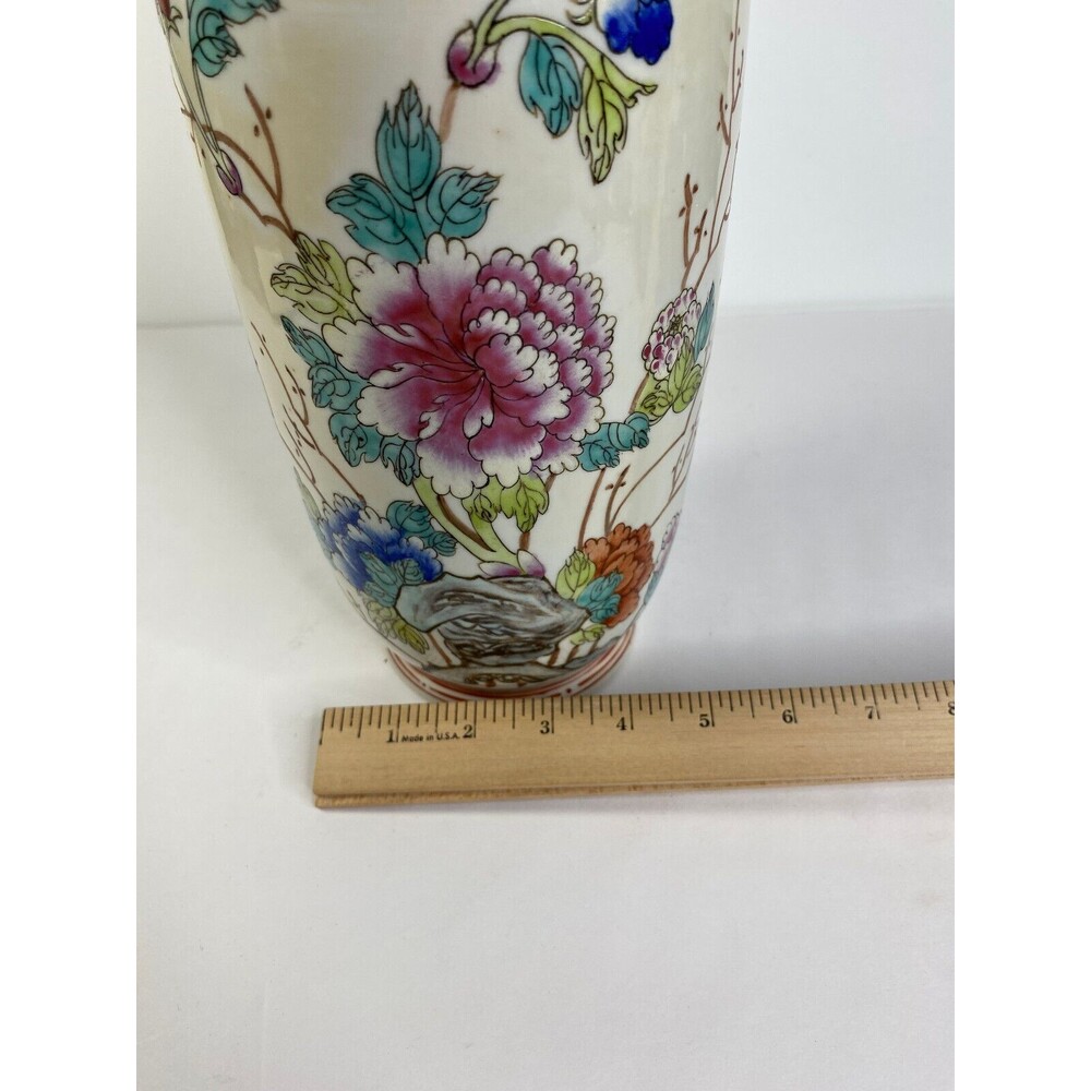 Vintage Chinese Vase Procelain 13 inches Red Stamp on Bottom #2 - Picture 8 of 8